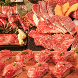 新橋 炭火焼き黒毛和牛 最大129種食べ放題 焼肉 天龍 1枚目